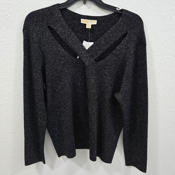 Michael Kors Metallic black sweater Plus Size 3X - Picture 1 of 14